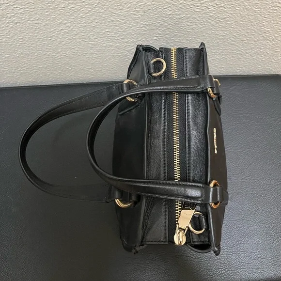 •COACH• Mini Crosby Carryall Black Smooth Leather Missing Strap - Picture 7 of 13